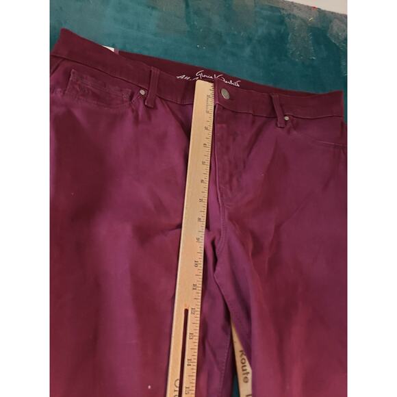 Gloria Vanderbilt Jeans Size 14 Womens Red Denim Pants Low Rise Slim Sadie NWT - Picture 8 of 14